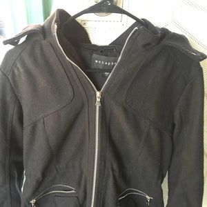 Jacket with fur hood